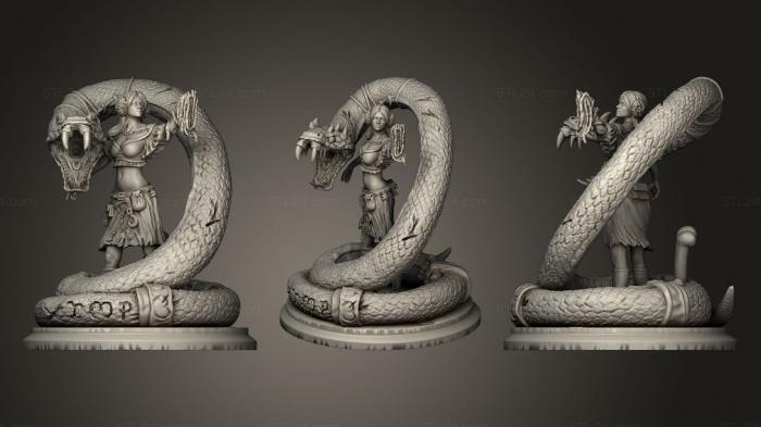 Figurines heroes, monsters and demons (Blood, STKM_1866) 3D models for cnc